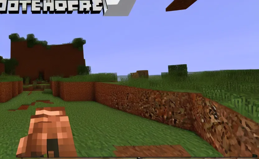 Image similar to MINECRAFT, scary , disgusting, screenshot from gameplay, disgusting