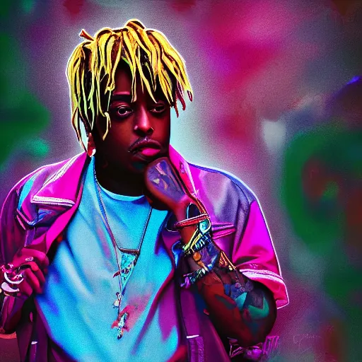 Prompt: juice wrld digital art 4 k the detailed super realistic