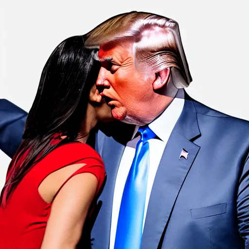 Image similar to trump and aoc hugging each other in a friendly manner in congress hyperrealistic, octane render, 4 k