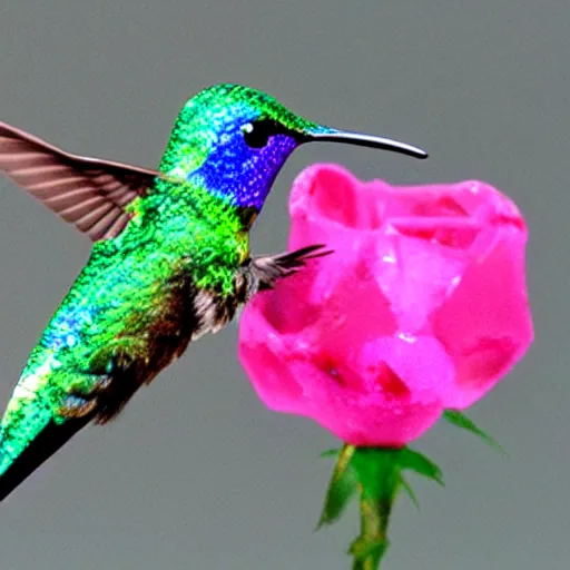 Image similar to hummingbird made out of crystal