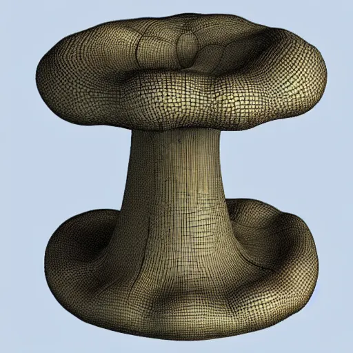 Image similar to mushroom stool, detailed 3 d rendering