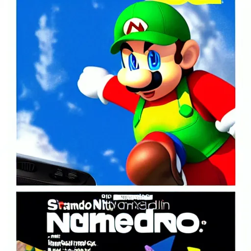 Prompt: nintendo 64 magazine ad