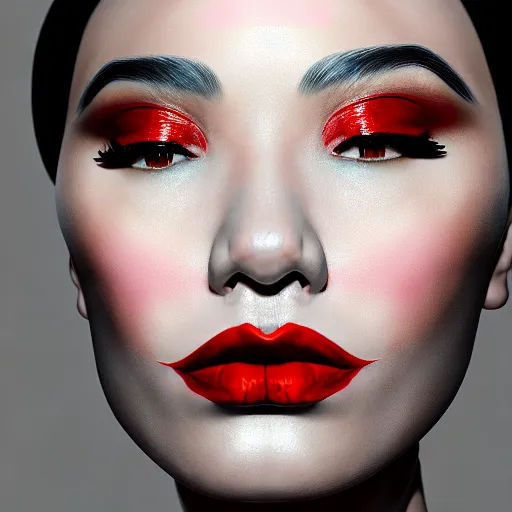 Red and black makeup :: Behance