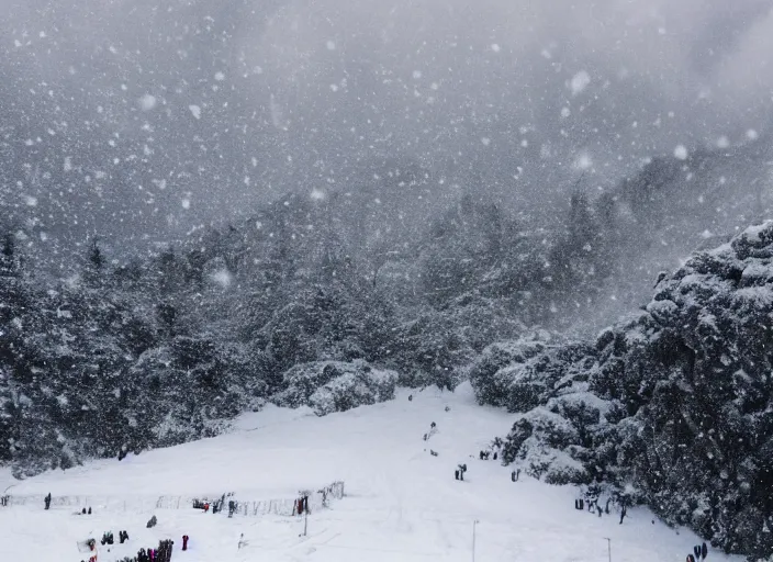 Image similar to rio de janeiro city snowing with a lot of snow, mountains full of snow, photography award photo, 4 k