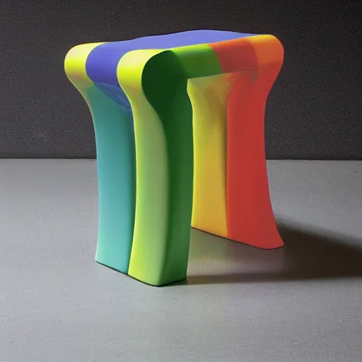 Image similar to the rainbow stool by tadao ando