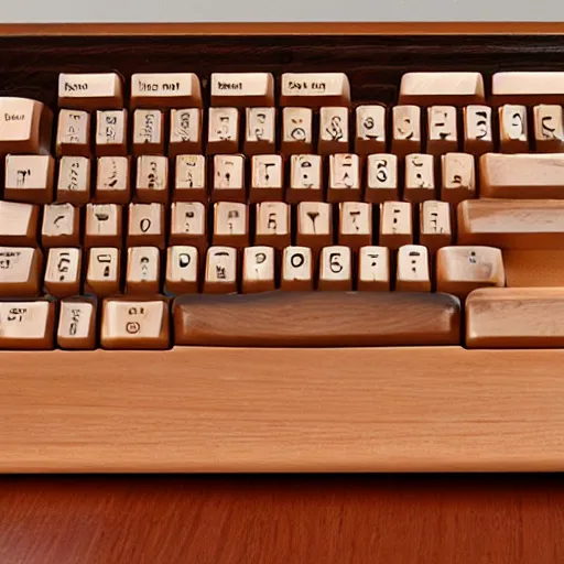 Prompt: wood keyboard