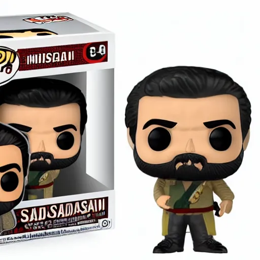 Image similar to saddam hussein funko pop,, high quality, high resolution