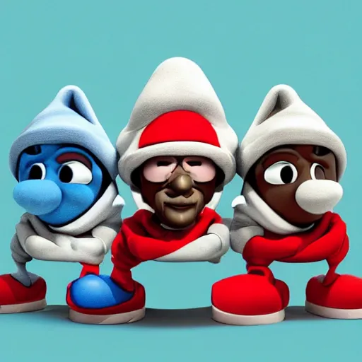 Prompt: kanye west smurf