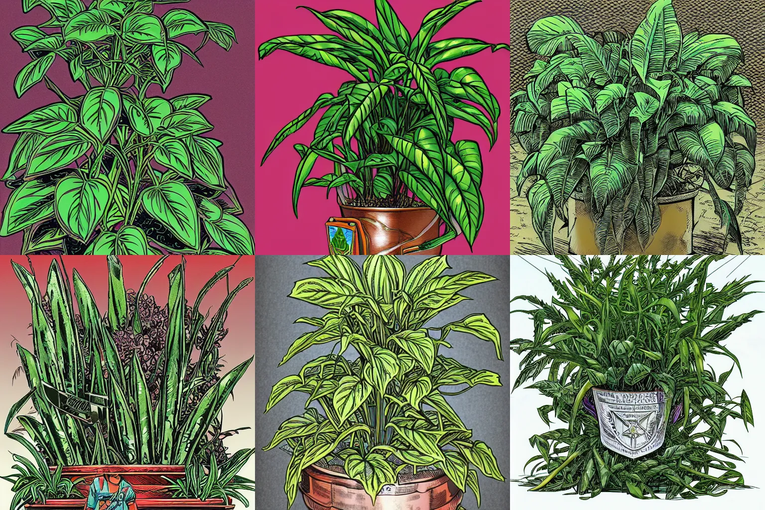 Prompt: military houseplant, by arthur adams
