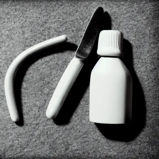 Prompt: Salt shaker on a black table, minimalist photo