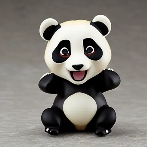 Prompt: panda, nendoroid, figurine, detailed product photo