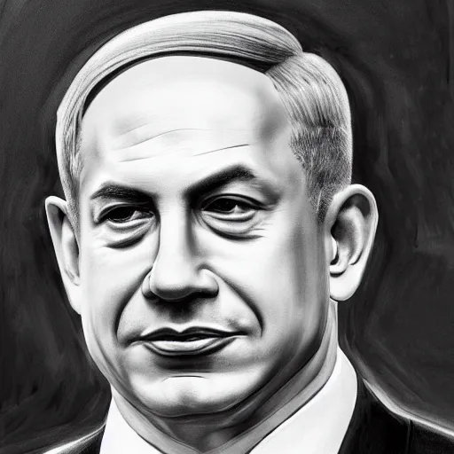 Image similar to benjamin netanyahu portrait, photorealistic, detailed