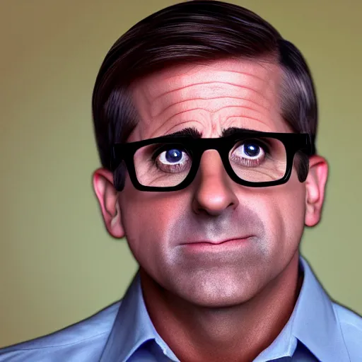 Image similar to steve carrell as a popcorn kernel, realistic, hyperrealistic, ultra realistic, real, real world, highly detailed, very detailed, extremely detailed, intricate details, 8 k resolution, hd quality