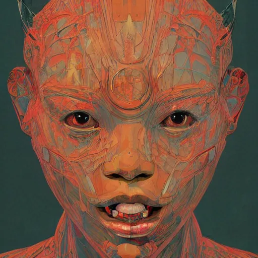 Image similar to portrait soft light painted by james jean and katsuhiro otomo and erik jones and conrad roset, inspired by shaka zulu science fiction, smooth face feature, intricate oil painting, sharp high detail illustration, - c 1 2