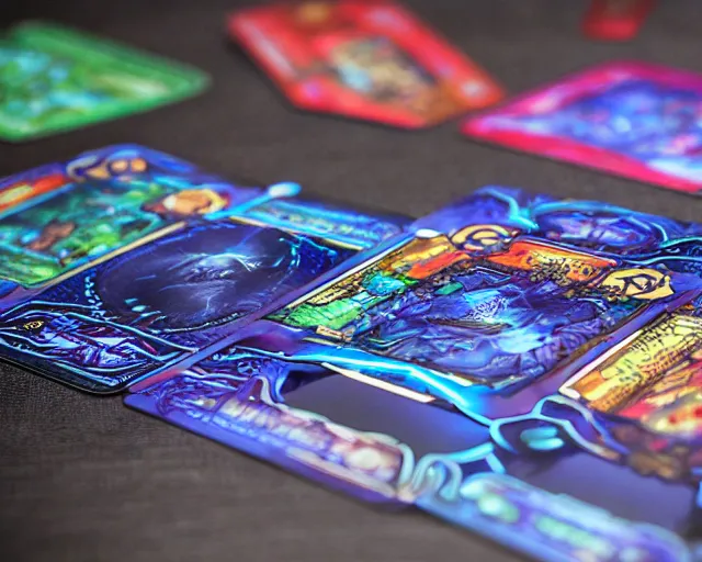 Image similar to futuristic nft card game, full - view, 2 d clean focus centered intricate detail