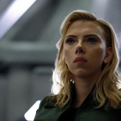 Image similar to a still of Scarlett Johansson in Battlestar Galactica