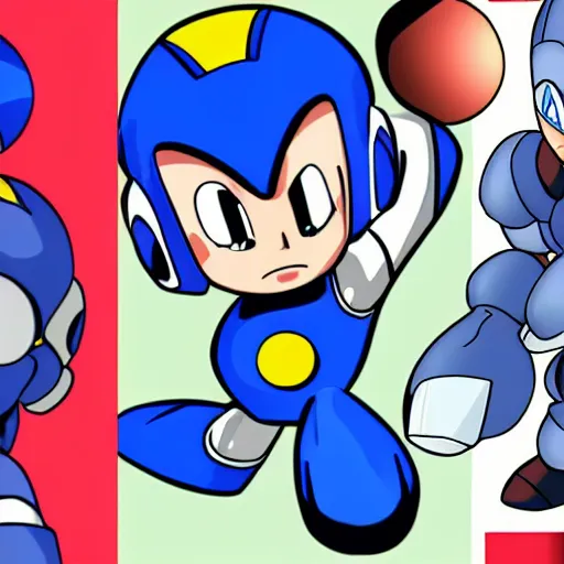 Image similar to mega man vs maga man real