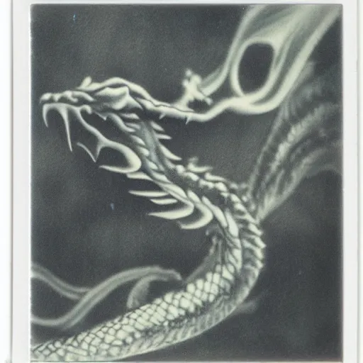 Image similar to polaroid of a dragon