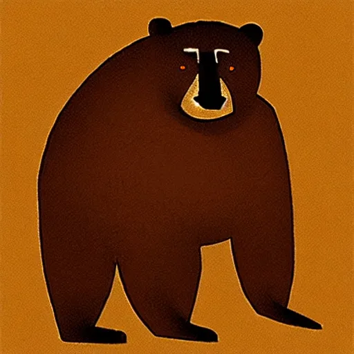 Image similar to paleolithic cave painting of anthropomorphic bear