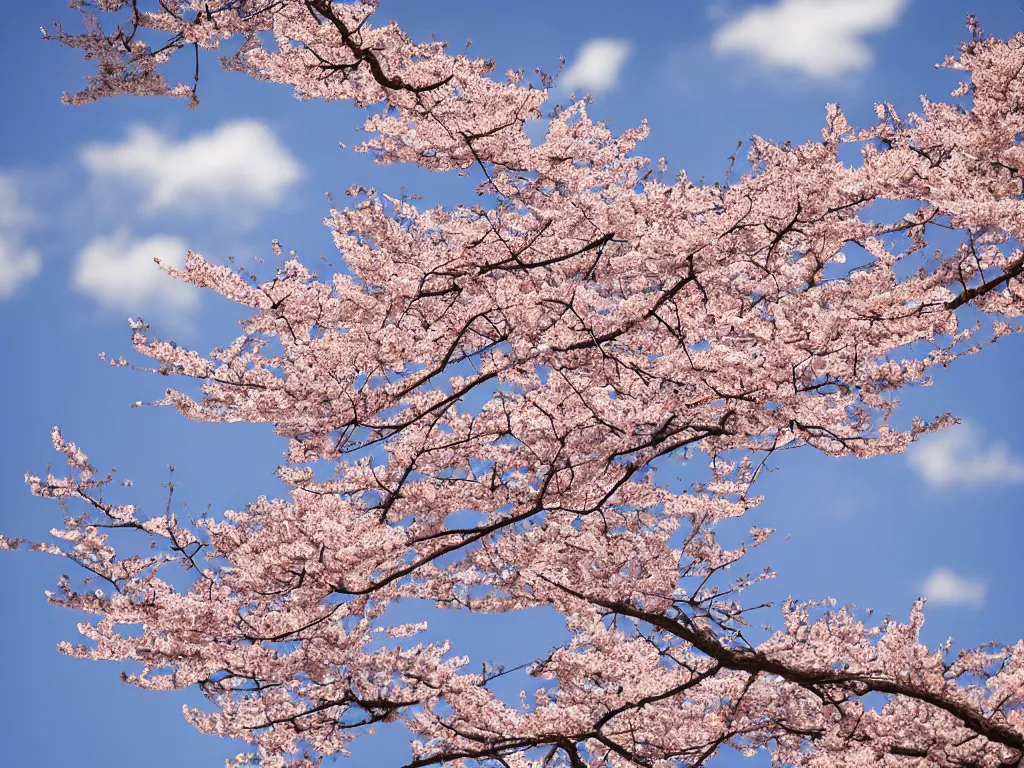 Image similar to japanese beauty, sakura on background, XF IQ4, 150MP, 50mm, f/1.4, ISO 200, 1/160s, natural light, Adobe Photoshop, Adobe Lightroom, DxO Photolab, polarizing filter, Sense of Depth, AI enhanced, HDR