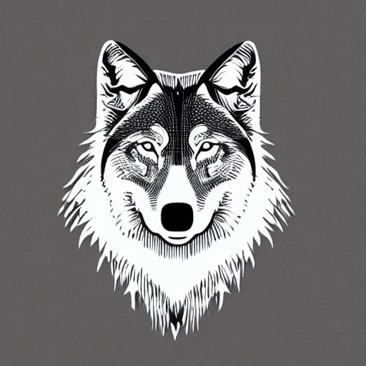 Image similar to laser cut animal vector image of a wolf