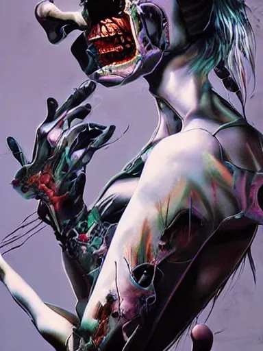 Prompt: a dream divided by zero : : hyperreal surrealism hypermaximal symbolism, paranoid critical method, glitchcore : : by artgerm, nychos, yoji shinkawa, todd mcfarlane — c 1 5