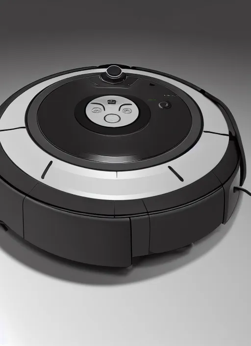 Image similar to A robot roomba with four mechanical limbs, 3D Product, professional render, studio quality, octane render