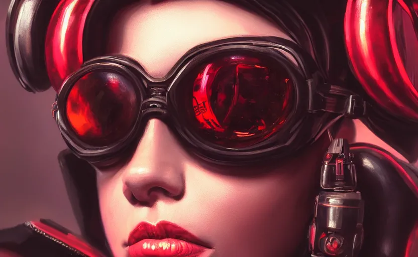 Image similar to closeup painting of bee, cyberpunk, wearing crimson shutter shades and a black leather jacket, portrait, hyperdetailed, artstation, cgsociety, 8 k, synthwave by tangerine dream