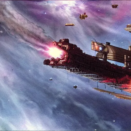 Prompt: a prador dreadnought attacking earth central battleship