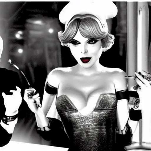 Image similar to a still of from the movie some like it hot crossover with the game bioshock infinite