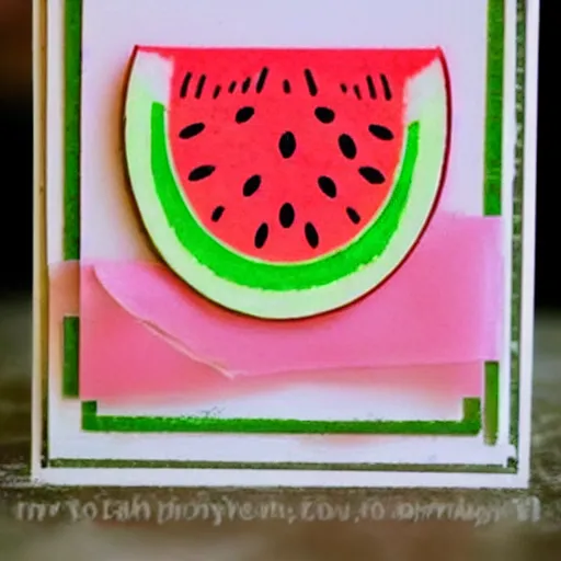 Image similar to a cute watermelon stamp