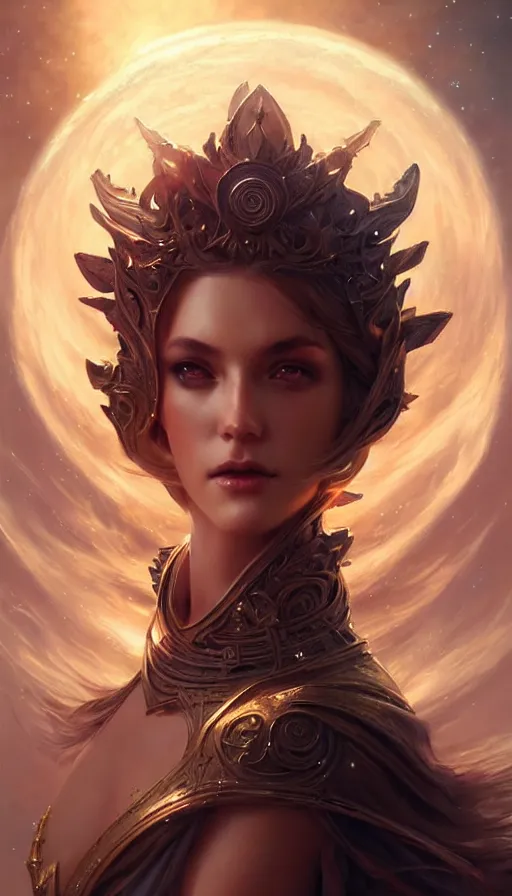 Image similar to star goddess, fine art, awesome fantasy book cover on pinterest, award winning, dark fantasy landscape, fantasy magic, intricate, elegant, sharp focus, cinematic lighting, highly detailed, digital painting, concept art, art by wlop and artgerm and greg rutkowski, masterpiece, trending on artstation, 8 k