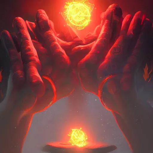 Image similar to glowing hands with fingers floating, stop sign stop sign, stop sign, stop sign, glowing fingers, red theme, bright art masterpiece artstation. 8 k, sharp high quality artwork in style of jose daniel cabrera pena and greg rutkowski, concept art by tooth wu, blizzard warcraft artwork, hearthstone card game artwork, human anatomy