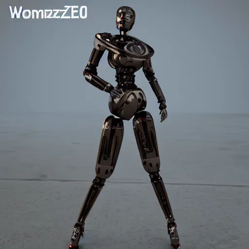 Image similar to womanized humanoid robot made of steel, unreal engine, ray tracing, 8 k, uhd, ultrarealistic, highly detailed