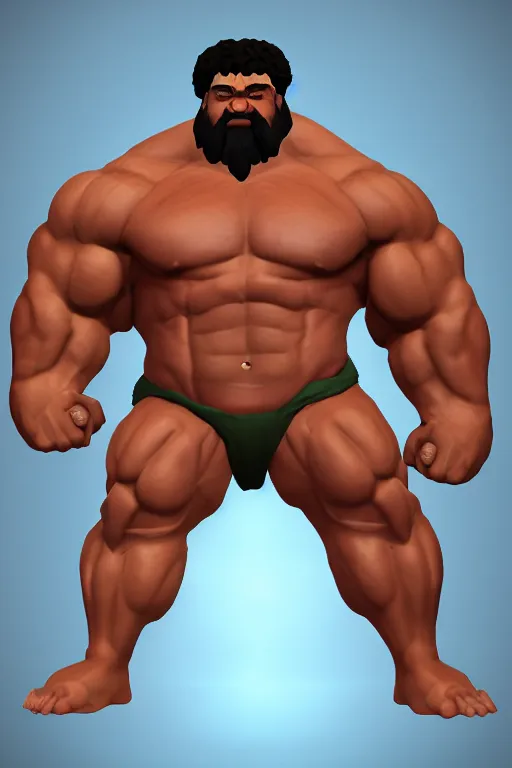 Prompt: portrait of hulking herculean bodybuilder muscular musclebound bodybuilder hagrid, avatar, the sims 4