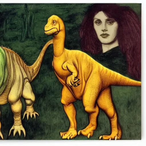 Image similar to dinosaurs by Dante Gabriel Rossetti