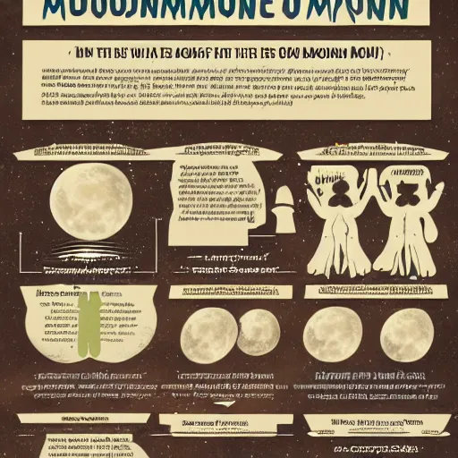 Image similar to infographic showing the anatomy of the moon