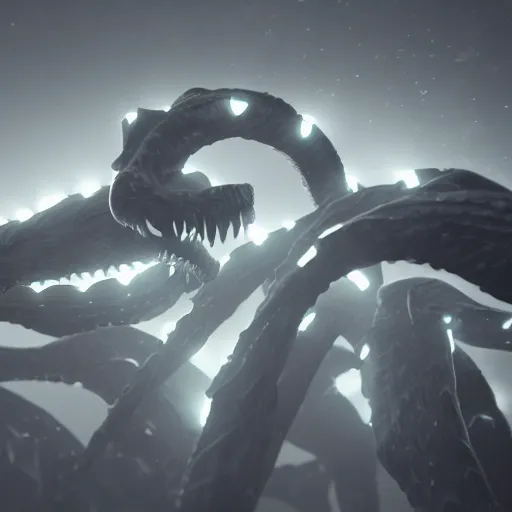 Image similar to a hydra with its heads being 👍, cinematic, diffuse light, ultrarealistic