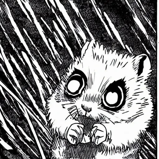 Image similar to a hamster in the manga Berserk