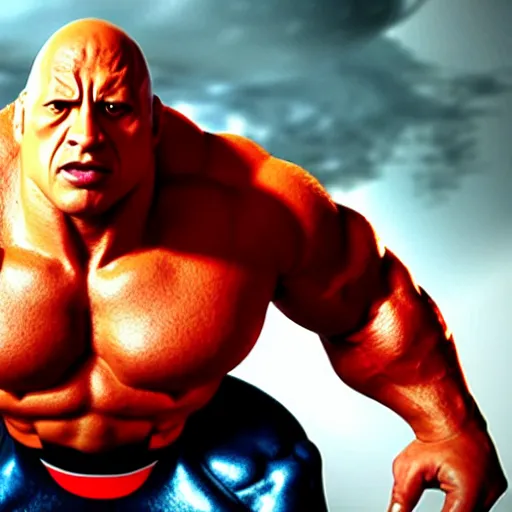 Prompt: Dwayne Johnson as Syndrome from the Incredibles, Incredibles Villain