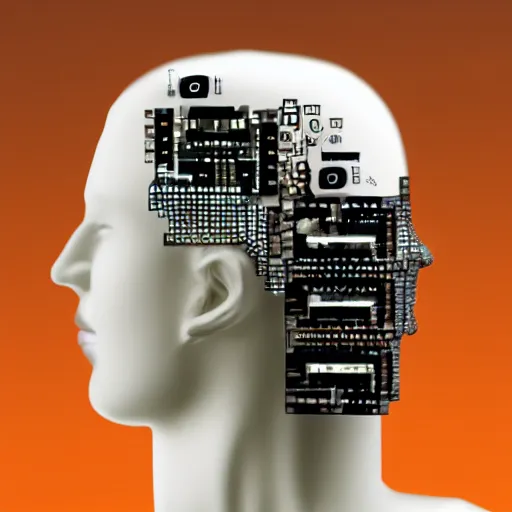 Image similar to microcontroller in a human head