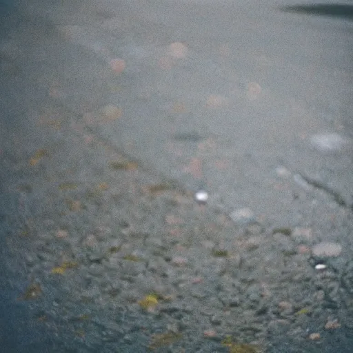 Prompt: close up kodak portra 4 0 0 photograph of future street old russian cosmos city, moody lighting, telephoto, blurry background, faded