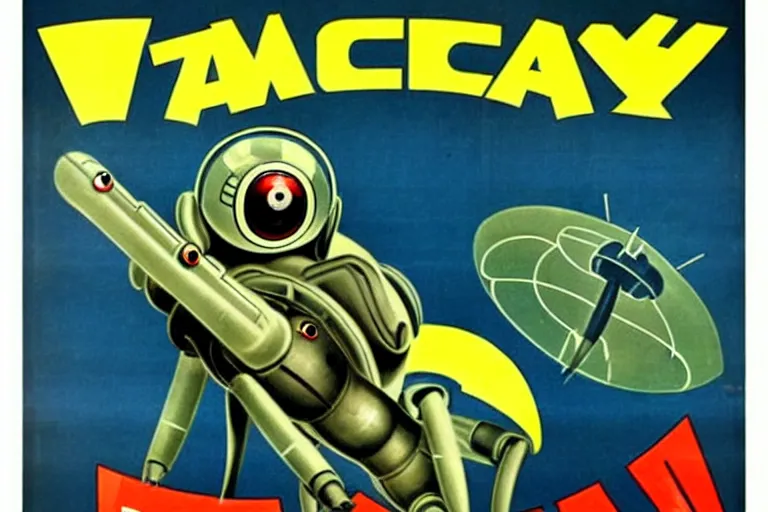 Image similar to 1940s, war, poster, tachikoma