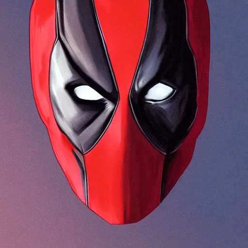 Prompt: Female death. (((deadpool))) head. kodachrome, high contrast, highly detailed, sharp focus, digital painting, concept art, illustration, trending on artstation