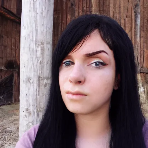 Prompt: a woman with long black hair and a green shirt, a picture by minerva j. chapman, tumblr contest winner, hurufiyya, rtx, contest winner, anime, pretty, shiny eyes, anime, sensual