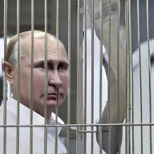 Prompt: Putin in a jail