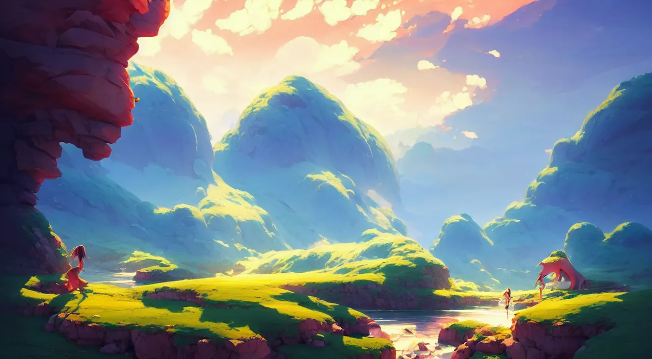 Image similar to beautiful summer landscape, in marble incrusted of legends heartstone official fanart behance hd by Jesper Ejsing, by RHADS, Makoto Shinkai and Lois van baarle, ilya kuvshinov, rossdraws global illumination