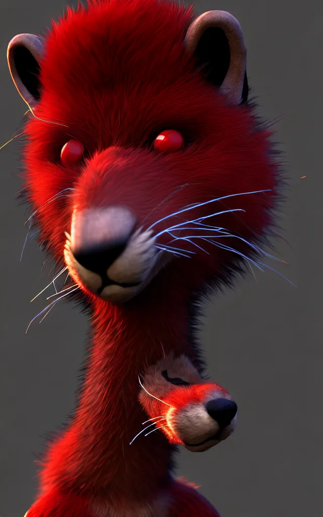Prompt: furry - male - red - black - weasel - chaos practitioner - fursona uhd ue 5 visual novel pc game expressions, photorealistic