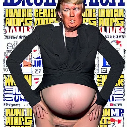 Prompt: pregnant Donald Trump