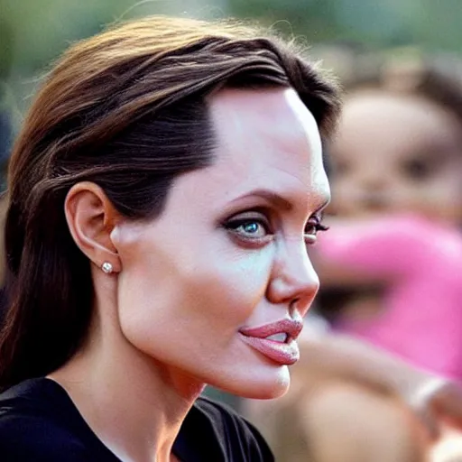 Image similar to an amazing award winning photo of angelina jolie as dora